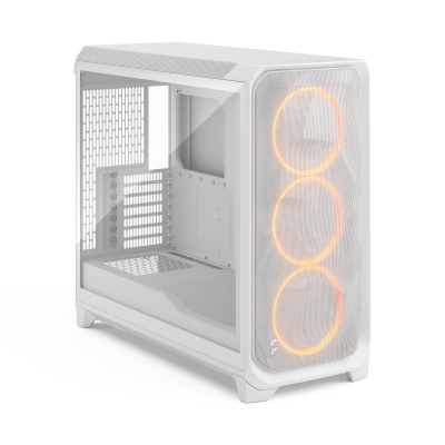 Корпус ПК без блока питания/ Case Fractal Design Meshify 3 XL RGB TG Clear Tint, Full-Tower, 3x140mm ARGB, 2xUSB-A 3.2 + 1xUSB 3.2 Type-C SSI-EEB, SSI-CEB, E-ATX, ATX, mATX, mITX, White
