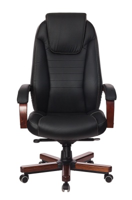 Кресло руководителя Бюрократ T-9923WALNUT черный кожа крестовина металл/дерево