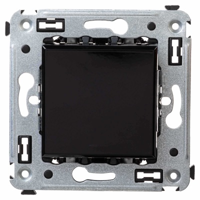 Выключатель одноклавишный в стену, "Avanti", "Черный квадрат" DKC 4402103