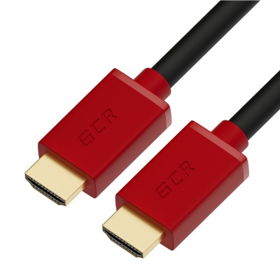 GCR Кабель 3.0m HDMI версия 2.0, HDR 4:2:2, Ultra HD, 4K 60 fps 60Hz/5K*30Hz, 3D, AUDIO, 18.0 Гбит/с, 28/28 AWG, OD7.3mm, тройной экран, черный, красные коннекторы, GCR-HM451-3.0m Greenconnect HDMI (m) 2.0 - HDMI (m) 2.0 3м красный (GCR-HM451-3.0m)
