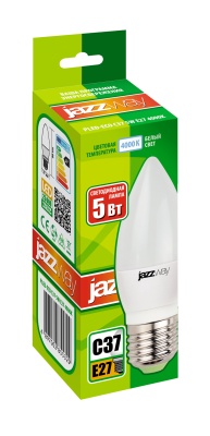 Лампа светодиодная LED 5вт E27 400Лм белый матовая свеча 230V/50Hz ECO