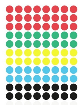 Этикетки Avery Zweckform 3090 104шт на листе диаметр 8мм/70г/м2/4л./ассорти самоклей. универсальная