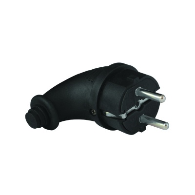 Вилка угловая c/з каучук 16А 250В IP44 (еврослот)