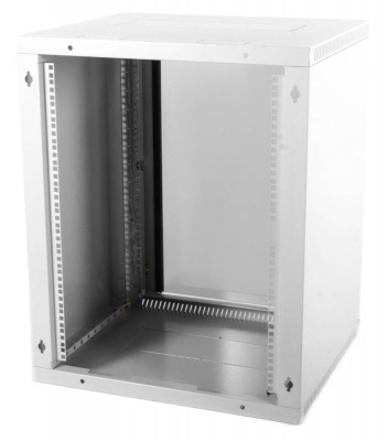 Шкаф коммутационный ЦМО ШРН-Э-15.650 15U 600x650мм пер.дв.стекл несъемн.бок.пан. 50кг серый