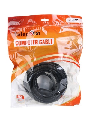 Кабель HDMI-19M --- HDMI-19M ver 2.0+3D/Ethernet,2 фильтра 7.5m Telecom <TCG200F-7.5M> VCOM Telecom HDMI (m) - HDMI (m) 7.5м (TCG200F-7.5M)