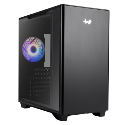 Корпус Midi Tower InWin CF19 (A5) Black _________2xUSB 3.0, 1xUSB Type-C, AM120S fan*5pc ATX (без блока питания)