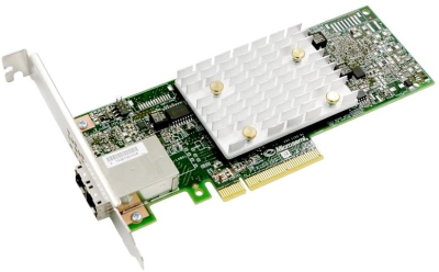 Контроллер Microsemi Adaptec HBA 1100-8e Single,8 external ports,PCIe Gen3,x8, ,,,FlexConfig