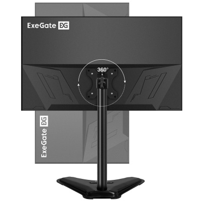 Настольная подставка ExeGate EDM1-3210-11D (для одного монитора 15"-32", VESA 75x75, 100x100, макс. нагрузка 10 кг, наклон -45°/+45°, поворот -45°/+45°, регулировка по высоте, цвет черный)