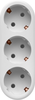 Defender Тройник TG-01 3 розетки, заземление [99109]