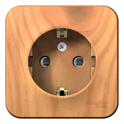 Systeme electric BLNRA011115 BLANCA О/У РОЗЕТКА с заземлением со шторками ИЗОЛ.ПЛ., 16А, 250В, ЯСЕНЬ