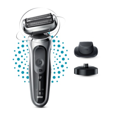 Бритва сетчатая Braun Series 7 71-S4200cs реж.эл.:3 питан.:аккум. черный/серебристый
