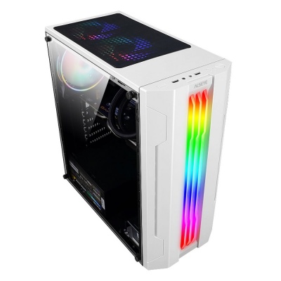 Корпус ALSEYE Auro 3.0-W Mini-ITX/Micro ATX/ATX, USB2.0*2+HD Audio+USB3.0*1, "H.D.D.(3.5")*2pcs+S.S.D(2.5")*2pcs, 354*185*413mm"