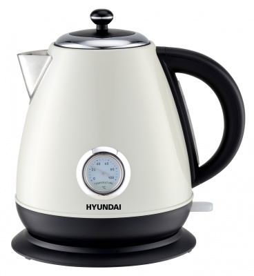 Чайник электрический Hyundai HYK-S4502 1.7л. 2200Вт жемчужный/черный (корпус: нержавеющая сталь/пластик)