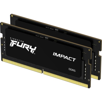 Оперативная память Kingston SO-DIMM DDR 5 DIMM 16Gb PC38400, 4800Mhz, Kingston FURY Impact, CL38 (Kit of 2) (KF548S38IBK2-16) (retail)