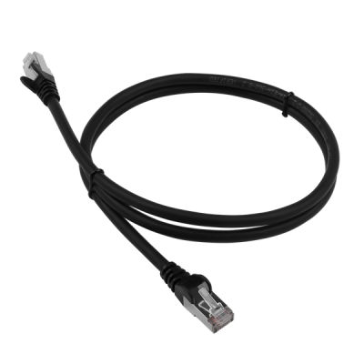 Патч-корд LANMASTER LSZH FTP кат.6, 0.5 м, черный (LAN-PC45/S6-0.5-BK)