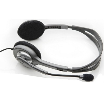 Гарнитура Logitech H110 (2 x 3.5мм, кабель 1.8м) (арт. 981-000472, M/N: A-00021)
