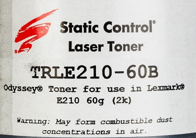 Тонер Static Control TRLE210-60B черный флакон 60гр. для принтера Samsung ML 1210