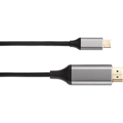 Кабель USB 3.1 Type-Cm --> HDMI A(m) 4K@60Hz,1.8m,Alum,iOpen(Aopen/Qust) <ACU423MC-1.8M> VCOM Кабель AOpen USB 3.1 Type-C M/HDMI M (ACU423MC-1.8M)