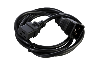 Шнур (кабель) питания с заземлением IEC 60320 C19/IEC 60320 C20, 16А/250В (3x1,5), длина 1,8 м. (R-16-Cord-C19-C20-1.8)