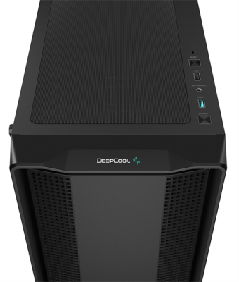 Корпус Deepcool CC560 V2 без БП, боковое окно (закаленное стекло), 3x120мм LED вентилятор спереди и 1x120мм LED вентилятор сзади, черный, ATX (CC560 V2)