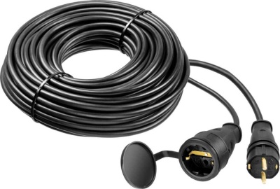 Удлинитель силовой Stayer 55026-30 3x1.5кв.мм 1розет. 30м КГ без катушки черный