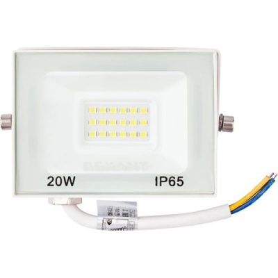 Rexant 605-024 Прожектор светодиодный СДО 20Вт 1600Лм 5000K нейтральный свет, белый корпус