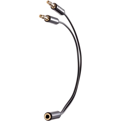 Кабель-адаптер  2*3.5ST(M)/3.5 ST(F), 0.2м, Telecom PRO <TAV205M-0.2M> VCOM Адаптер-переходник Telecom Jack 3.5 mm F/2 x Jack 3.5 mm M (TAV205M-0.2M)