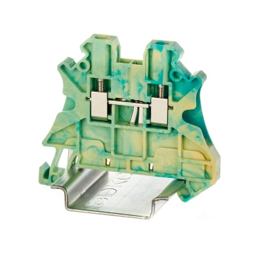 Клемма заземления, винтовой зажим, 2 точки подключения, 2.5 кв.мм DKC TUR-2.5-PE