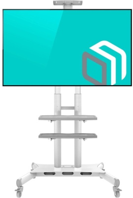 Подставка для телевизора Onkron TS1881 белый 50"-86" макс.105.9кг напольный мобильный