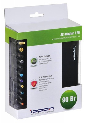 Блок питания Ippon E90 автоматический 90W 18.5V-20V 11-connectors 4.5A от бытовой электросети LED индикатор