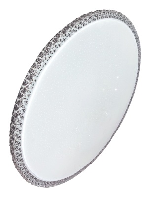 Светильник светодиодный ДБО-24 Вт настенно-потолочный MYSTERY 230В 4000K 1560Лм 279x66мм серебро