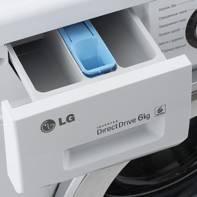 Стиральная машина LG Mega 2 Refresh F1096ND3 класс: A загр.фронтальная макс.:6кг белый