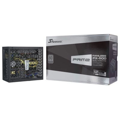 Блок питания Seasonic ATX 500W PRIME Fanless PX-500 80+ platinum 24+2x(4+4) pin APFC 8xSATA Cab Manag RTL