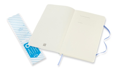 Блокнот Moleskine CLASSIC SOFT QP616B42 Large 130х210мм 192стр. линейка мягкая обложка голубая гортензия