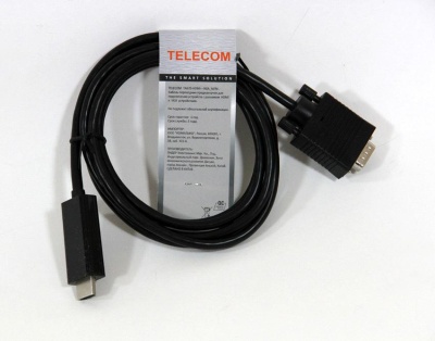 Telecom Кабель-переходник (TA670-1.8M) HDMI --> VGA_M/M 1,8м [6926123463512]