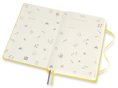 Блокнот Moleskine PASSION BABY PASBABY Large 130х210мм 400стр. подар.кор. желтый
