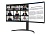 МОНИТОР 34" LG 34WR55QK-B Black (VA, изогнутый, 3440x1440, 100Hz, 5 ms, 178°/178°, 300 cd/m, 3000:1, +2хHDMI 2.0, +DP)