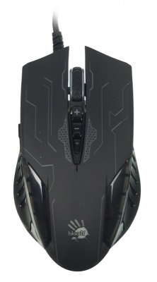 Мышь A4Tech Bloody Q51 черный/рисунок оптическая (3200dpi) USB3.0 (8but)