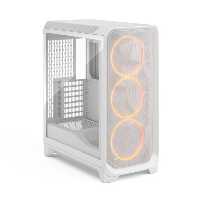 Корпус ПК без блока питания/ Case Fractal Design Meshify 3 RGB TG Clear Tint, Midi-Tower, 3x140mm ARGB, 2xUSB-A 3.2 + 1xUSB 3.2 Type-C E-ATX, ATX, mATX, mITX, White