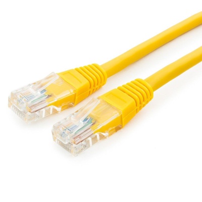 Патч-корд UTP Gembird/Cablexpert PP12-0.25M/Y кат.5e, 0.25м, литой, многожильный, жёлтый (PP12-0.25M/Y)
