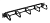 Cabeus JB08-1U-BK Кабельный органайзер горизонтальный 19" 1U, 5 колец, металлический, цвет черный (RAL9004) (JB08-1U-BK)