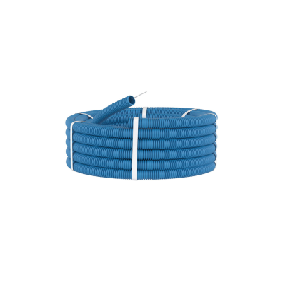 Труба гофрированная ППЛ 16 мм с протяжкой тяжелая синяя (100м) DKC 11516
