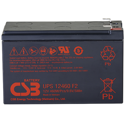 Акб CSB Аккумуляторная батарея для ИБП (12V/9Ah) (UPS12460 F2 CSB)