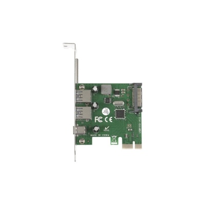 Exegate EX283719RUS Контроллер EXE-323 PCI-E 2.0, 2*USB3.0 ext + 1*Type-C, разъем доп.питания (OEM)