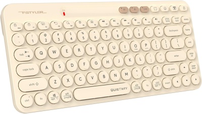 Клавиатура A4Tech Fstyler FBK36C AS беспроводная, USB, Bluetooth/Радиоканал, бежевый