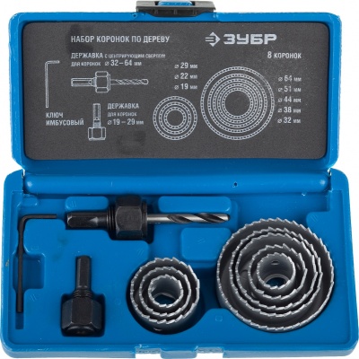 Набор коронок Зубр 2955-H11_z01 по дереву (11пред.) для шуруповертов/дрелей