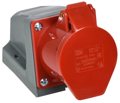 Iek PSR12-016-5 Розетка 115 стационарная 3Р + РЕ+ N 16А 380В IP44 ИЭК