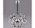 Люстра HIPER H824-6 6E1440Вт + 30Вт LED CHROME