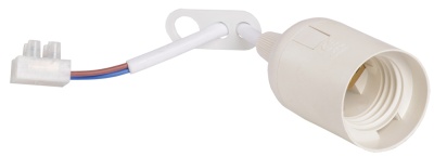 Iek EPP14-04-01-K01 Ппл27-04-К51 Патрон подвесной с шнуром, пластик, Е27, белый, стикер на изделии, IEK