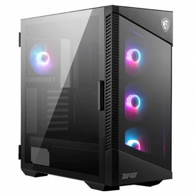 MPG VELOX 100R 2xUSB 3.0, 1xType C, 4x120mm ARGB Fan, ARGB Control Board, Tempered Glass Window, Glass Front Panel, Brown Box  (829315)